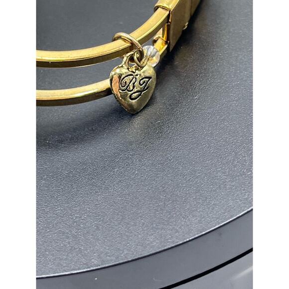 Betsey Johnson Signed Candy Land Pink Heart Rhinestone Blue Enamel Bangle - Picture 9 of 16